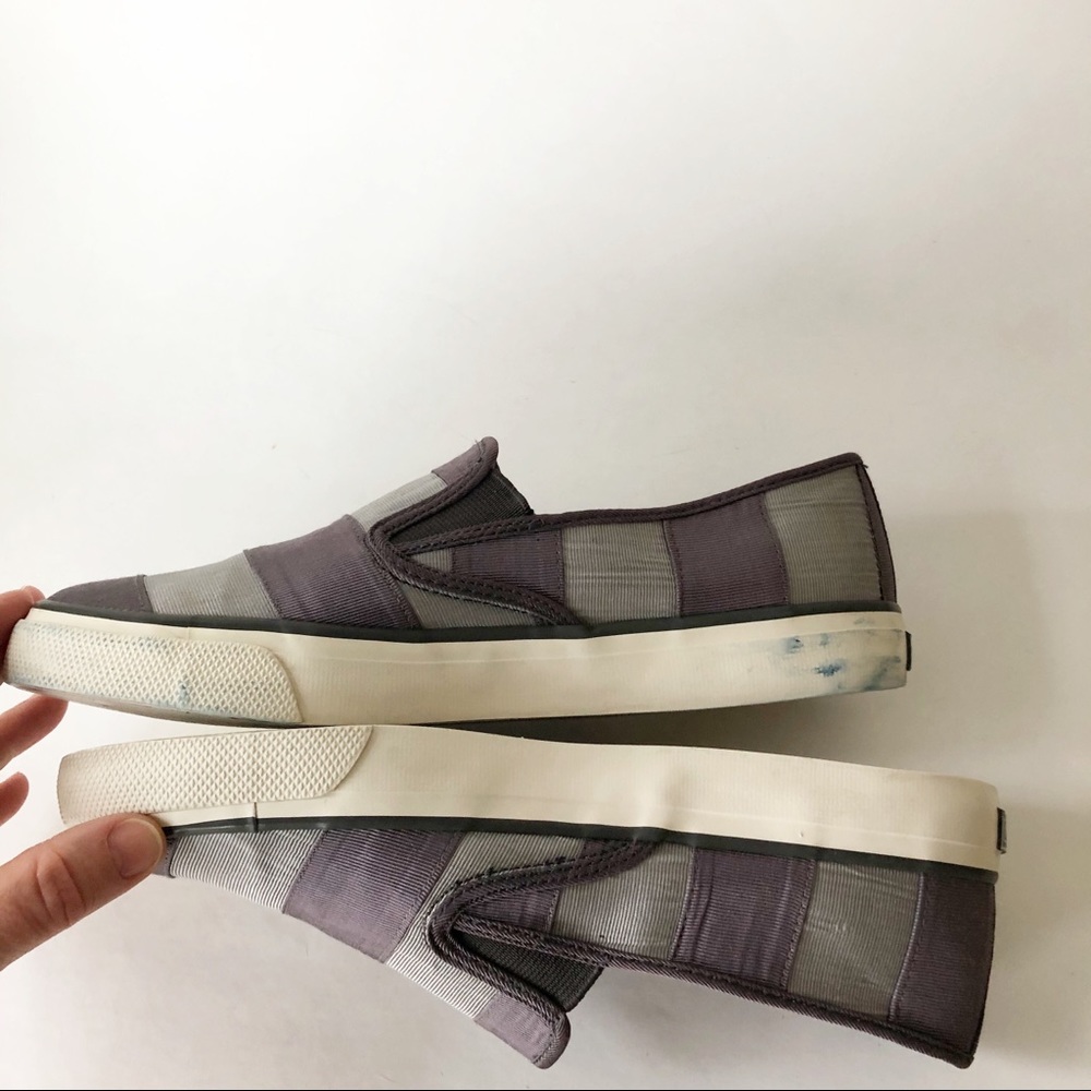 Sperry Topsider Blue Striped Slip On Sneaker 8.5 - Picture 3 of 8